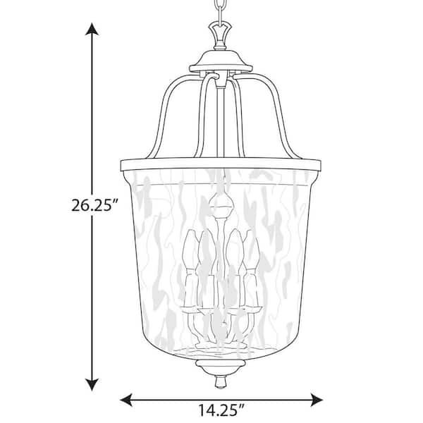 Bowman 4-Light Cottage Black Foyer Pendant