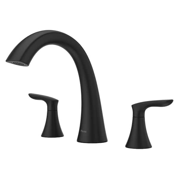 Weller 2-Handle Roman Tub Trim Matte Black