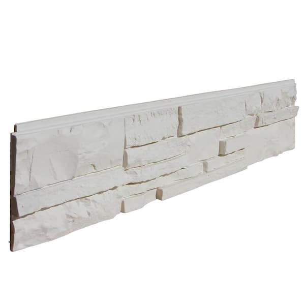 TRITAN BP Summit Faux Stone Panel 48 in x 8 in Iceberg Color