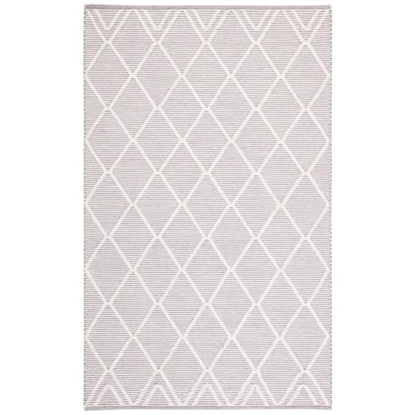 SAFAVIEH Natura Gray/Ivory 5 ft. x 8 ft. Diamond Area Rug