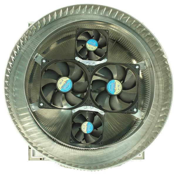 Active Ventilation 740 CFM Black Powder Coated 10-Watt Solar Powered 12 in.  Dia. Retrofit Attic Roof Fan ASF-12-RF-BL - The Home Depot