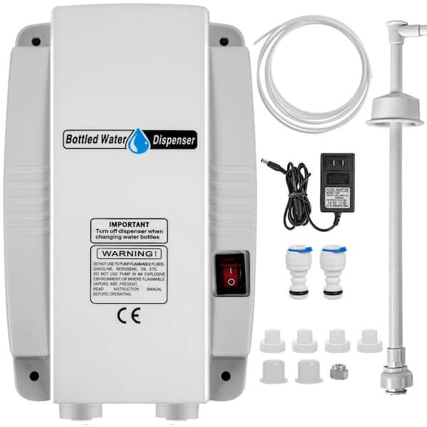 SKYSHALO Bottled Water Dispenser Pump System, 110V 20ft US Plug High Flow Bottled Water Pump with Single Inlet