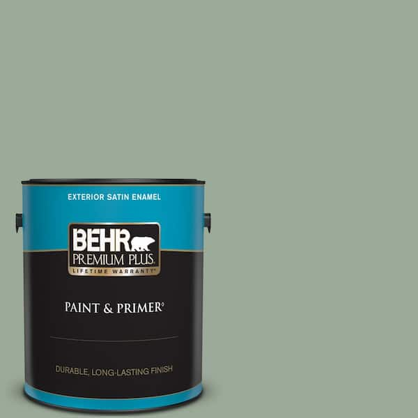 BEHR PREMIUM PLUS 1 gal. #450F-4 Scotland Road Satin Enamel Exterior Paint & Primer