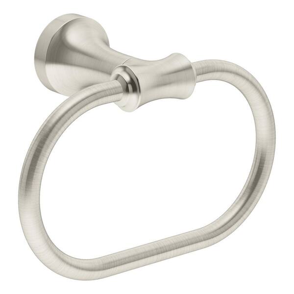 Symmons Degas Wall-Mounted Towel Ring in Satin Nickel