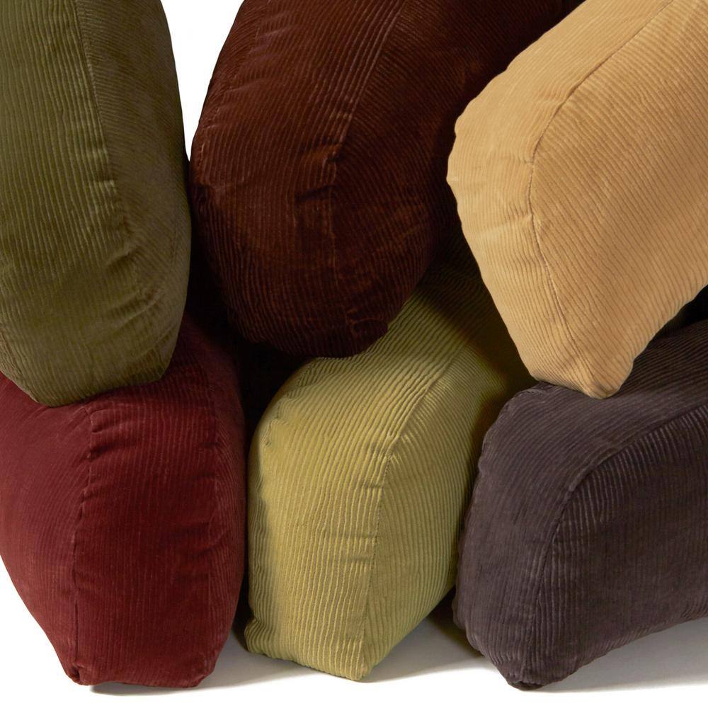 Sage Green Corduroy Microfiber Bed Rest Pillow with Arm Supports