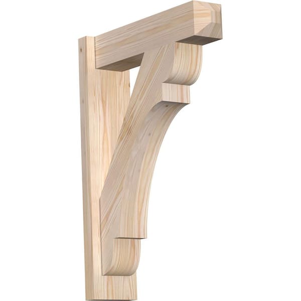 Ekena Millwork 6 in. x 28 in. x 20 in. Douglas Fir Olympic Craftsman Smooth Outlooker