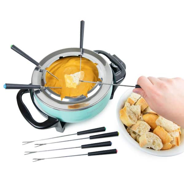 Ambiano Electric Fondue Pot With Forks and Serving Trays