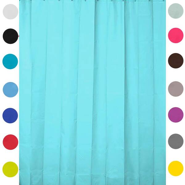 Solid Eva 71 In X 78 Aqua Blue Bath Shower Curtain 1101116 The Home Depot Aqua Blue Bath Shower Curtain 1101116, Aqua Blue Shower Curtain