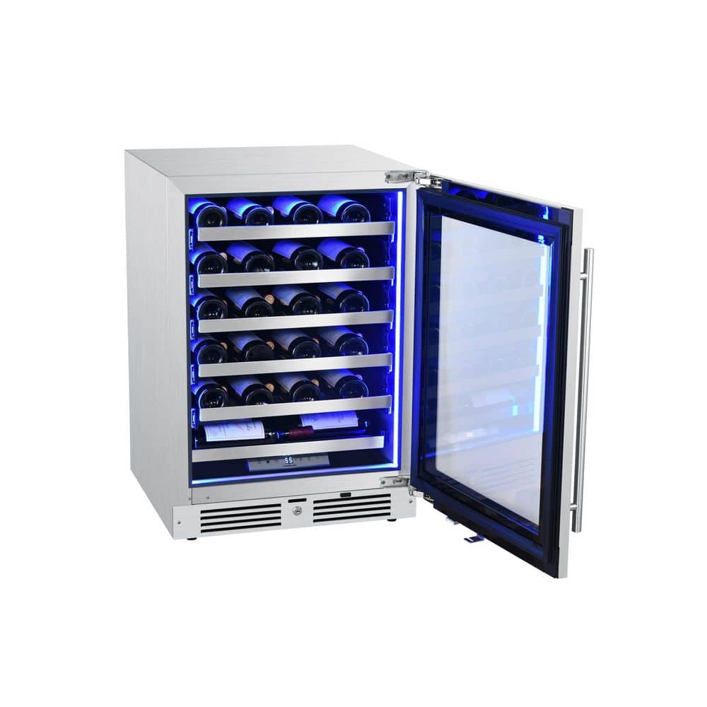 24 in. 44-Wine Bottles Wine Cooler in Wood Grain price history on PriceWatchPro