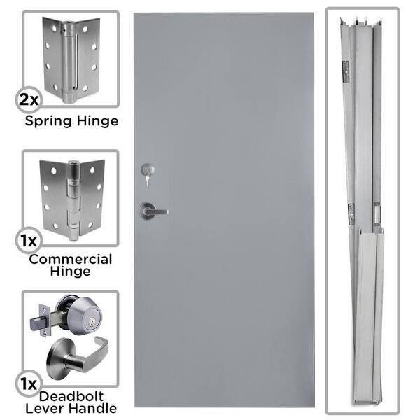 Armor Door 36 in. x 84 in. Left Hand Galvanneal Steel