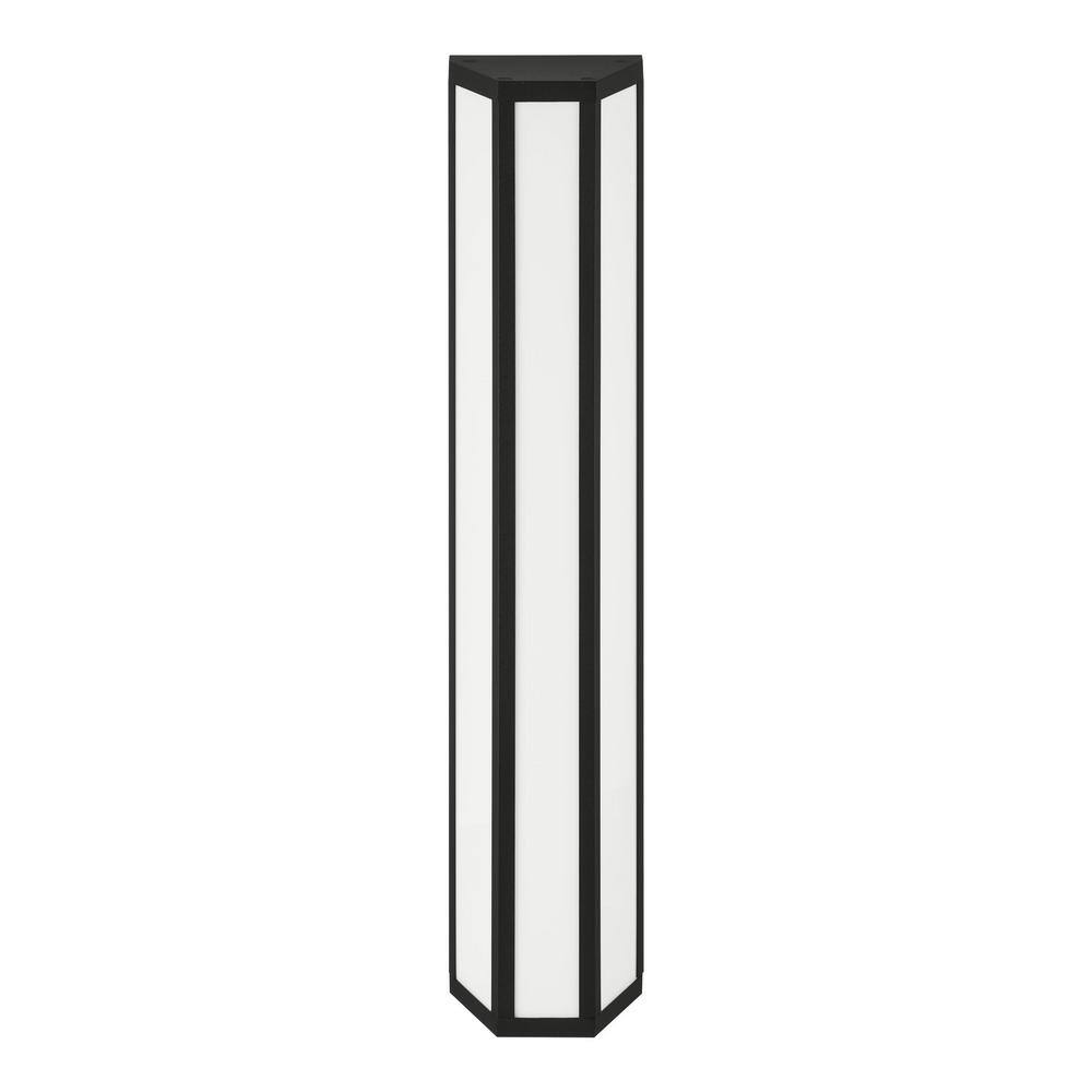 Porterdale 24 in. Sand Black Hardwired LED Outdoor Wall Lantern Sconce with Integrated LED price history on PriceWatchPro