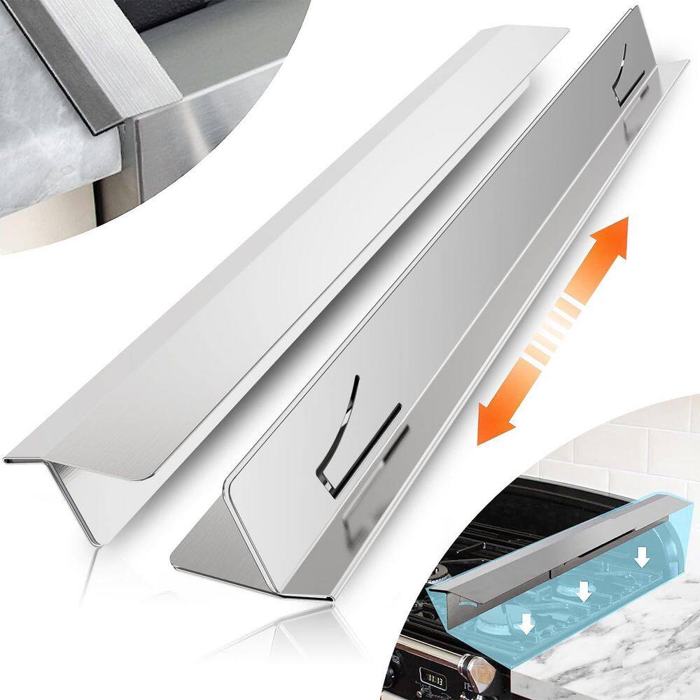 Retractable Cabinet Collection, 1.97 in. W x 1.18 in. H x 15.75 in. D, Cabinet Filler with Heat Resistant, Silver price history on PriceWatchPro