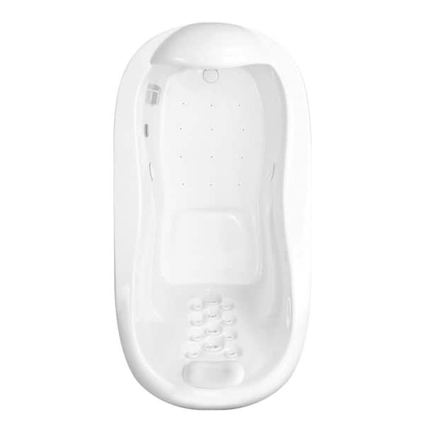 Aquatic Infinity 70 in. Acrylic Reversible Drain with Heater in White