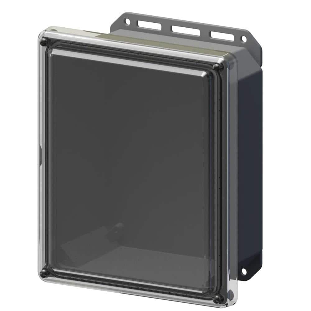 11.8 in. L x 10 in. W x 5.5 in. H Polycarbonate Clear Screw Top Cabinet Enclosure with Gray Bottom price history on PriceWatchPro