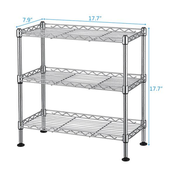 Modern Metal Mesh Small Stackable Storage Shelves Rack Shelf