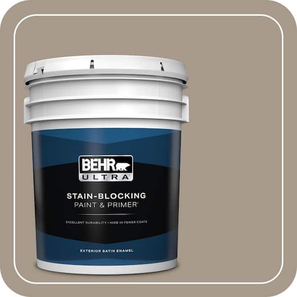 BEHR ULTRA 5 gal. #BXC-10 Warm Stone Satin Enamel Exterior Paint & Primer