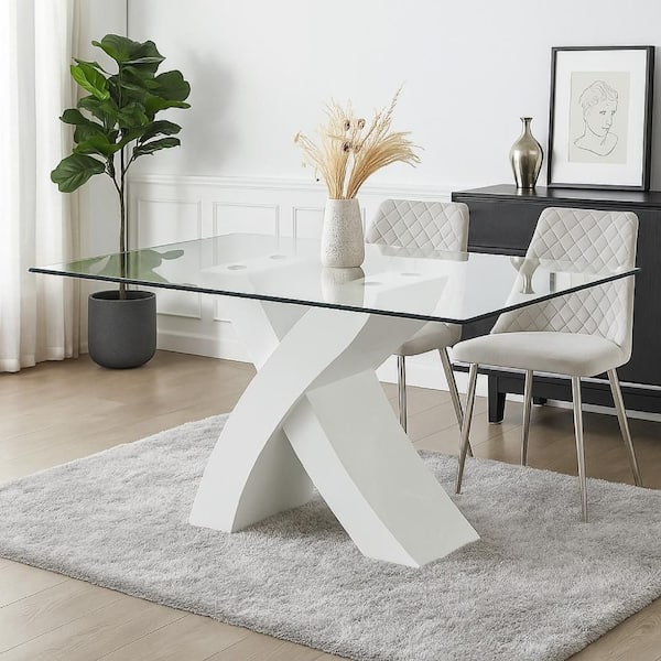 Benjara Gray Wood Round 45 in. Pedestal Base Dining Table Seats 4