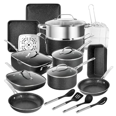 NutriChef Kitchenware 14-Piece Pots and Pans Set High-qualified Basic Kitchen  Cookware Set, Non-Stick NCCW14SBR.5 - The Home Depot