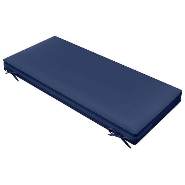 Unbranded 59 in. x 18 in. x 3 in. Navy Blue Rectangular Outdoor Bench/Settee Patio Cushion