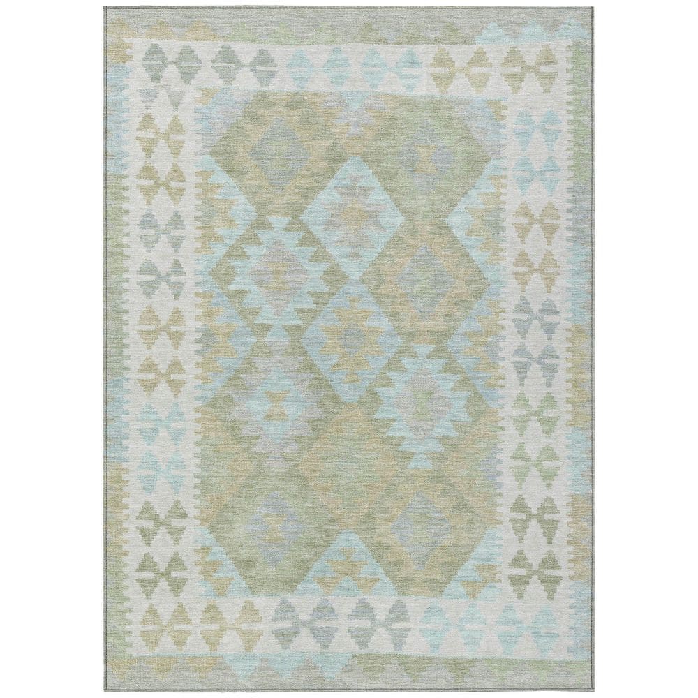 Chantille Machine Washable Indoor/Outdoor Abstract ACN1915 Sage 5 ft. x 7 ft. 6 in. Area Rug price history on PriceWatchPro
