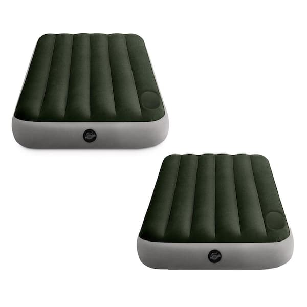 Dura-Beam Standard Downy Air Mattress w/Built-In Foot Pump, Twin, 2 Pack