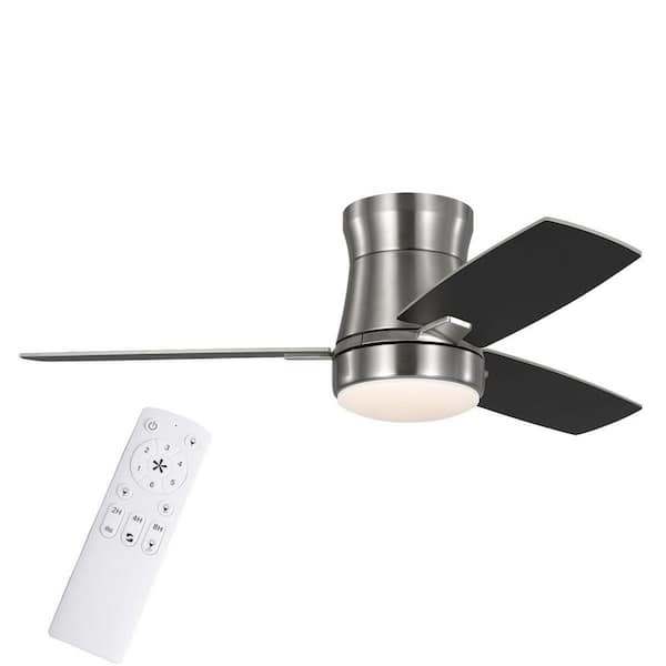 Hampton Bay Bellport 42 in. Brushed Nickel Flush Mount Standard
