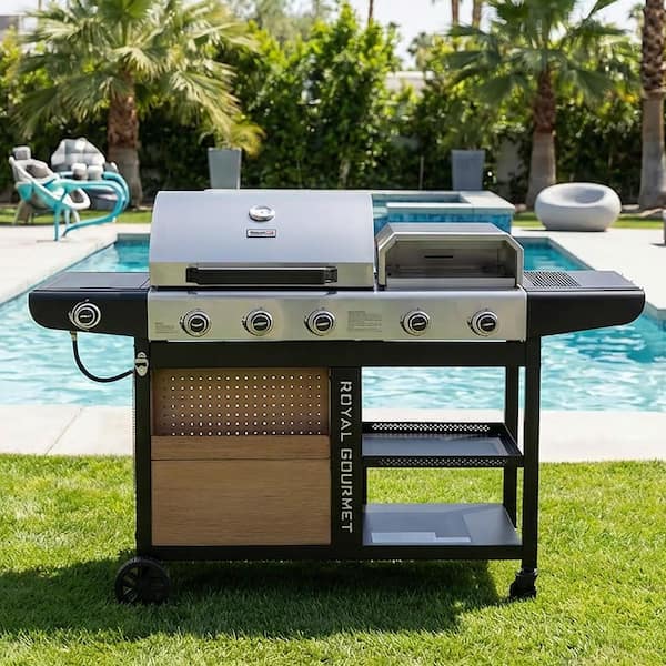 Royal Gourmet Premium Propane Gas Grill and Pizza Oven Combo with
