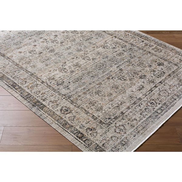 Galey Alix Neiland 9 ft. 10 in. W x 13 ft. 1 in. L Machine Woven Rug, Medium Gray