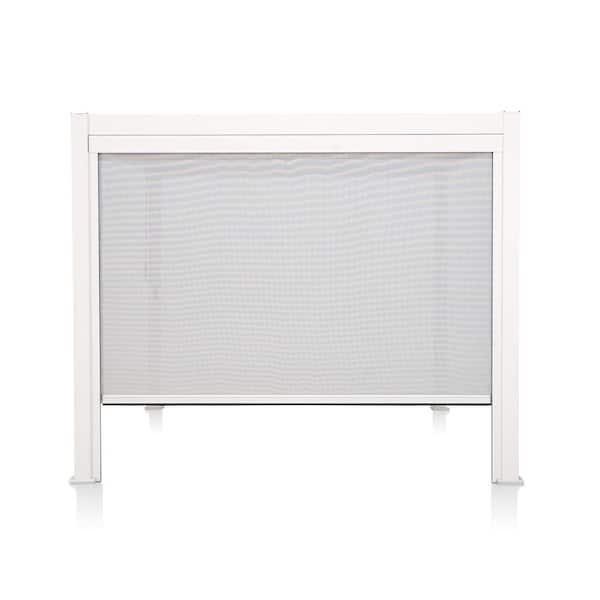 MIRADOR 111 Series 10 ft. Aluminum Pull Down Privacy Screen in White