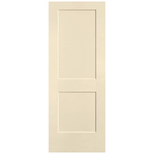 Masonite 30 in. x 80 in. 2-Panel Logan Single Bore Solid Core Golden Haystack Molded Composite Interior Door Slab