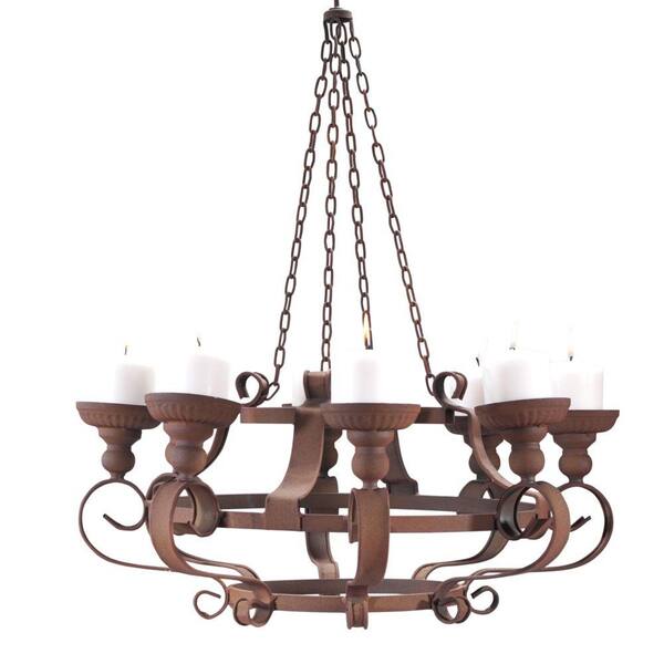 Home Decorators Collection Rusty Metal 24 in. Chandelier Cand le Holder