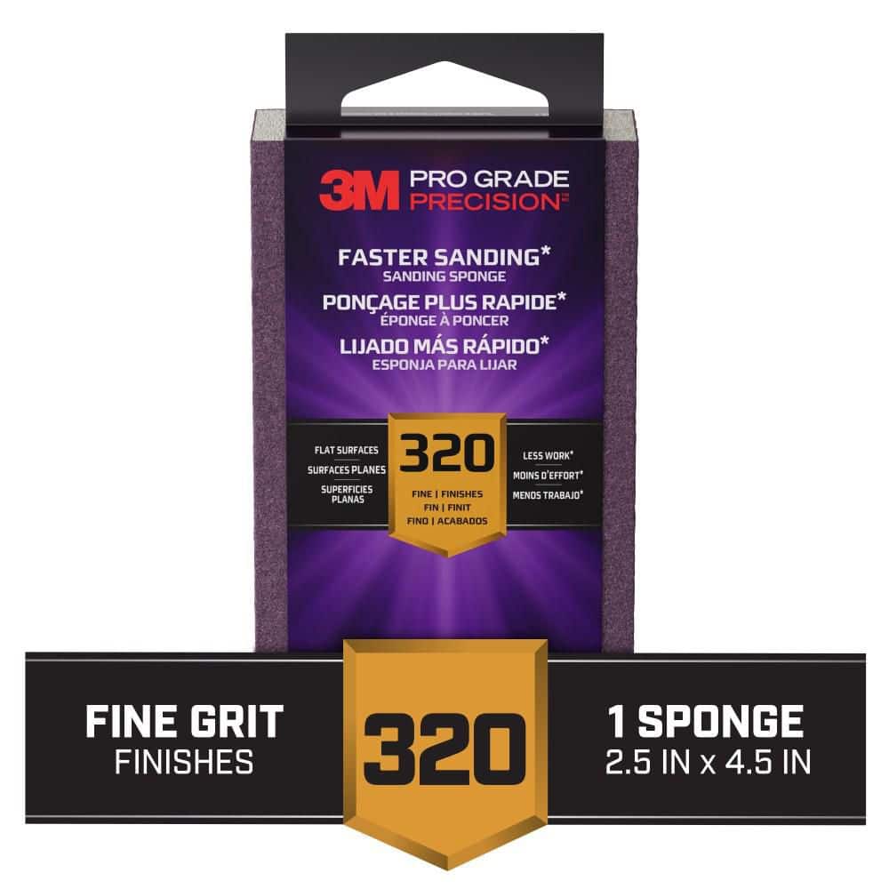 Pro Grade Precision 2.5 in. x 4.5 in. x 1 in. 320 Grit Faster Sanding Sandi