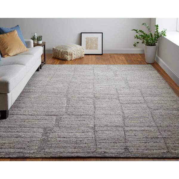 2 ft. x 3 ft. Taupe, Gray Abstract Area Rug