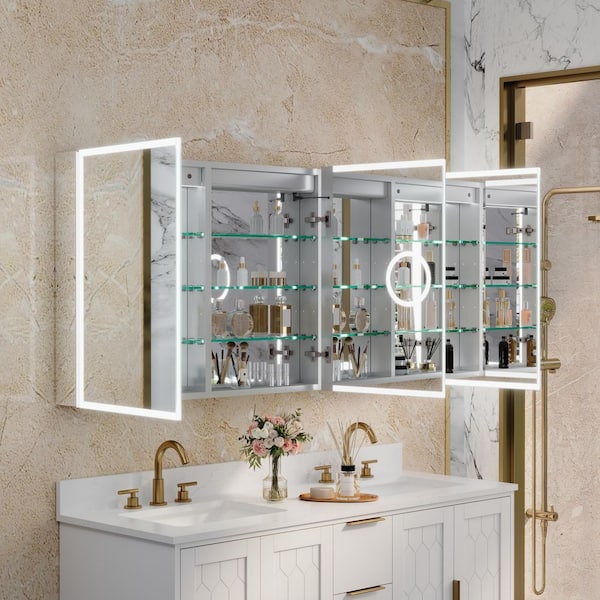 ANGELES HOME 60 in. W x 30 in. H Rectangular Recessed/Surface