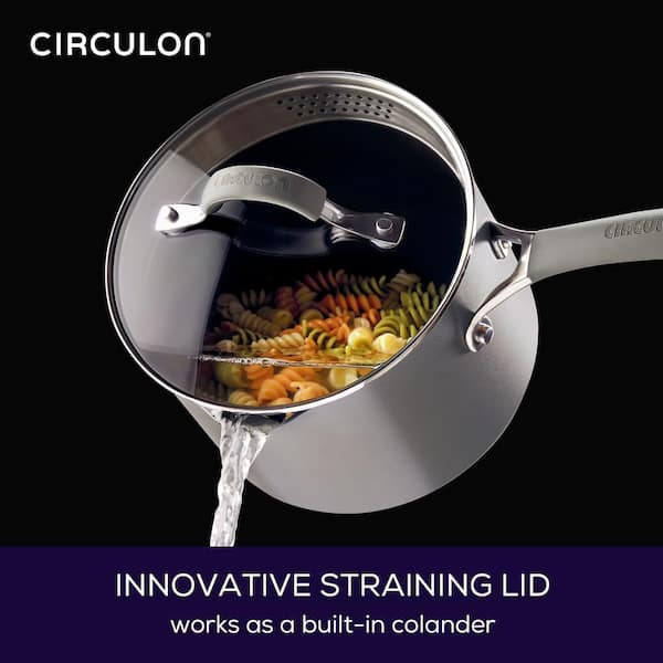 Circulon Elementum Hard-Anodized Nonstick Cookware Set, 10-Piece, Gray