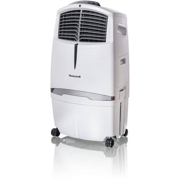Honeywell 790 Cfm 3 Speed Indoor Portable Evaporative Air Cooler With Remote Control For 320 Sq Ft In White Cl30xcww The Home Depot