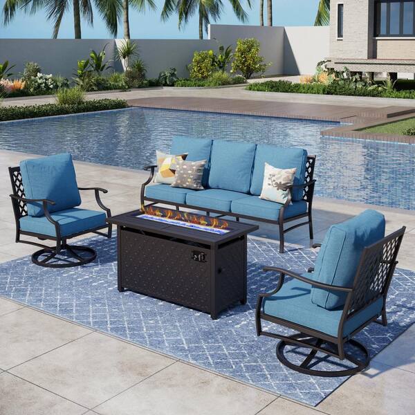 Have a question about PHI VILLA Black Metal Meshed 5 Seat 4Piece Steel