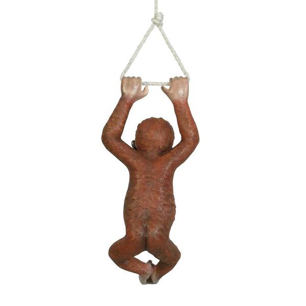 Design Toscano 29 in. H Pongo, The Hanging Baby Orangutan Statue