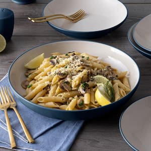 Colorwave Blue 10.75 in., 89.5 oz. (Blue) Stoneware Pasta Serving Bowl