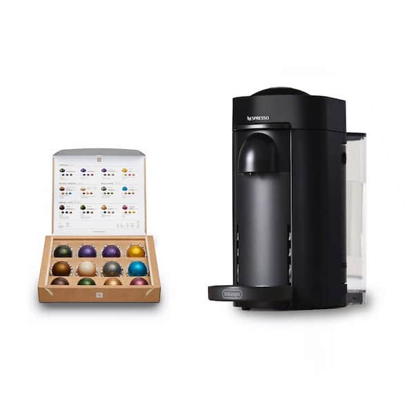 Nespresso Vertuo Plus Deluxe Single Serve Cup Matte Black Coffee Maker and Espresso Maker with Aerocon Milk Frother ENV150BMAE
