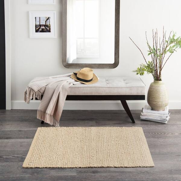 2 ft. x 3 ft. Natural Jute Flatweave Handmade Area Rug
