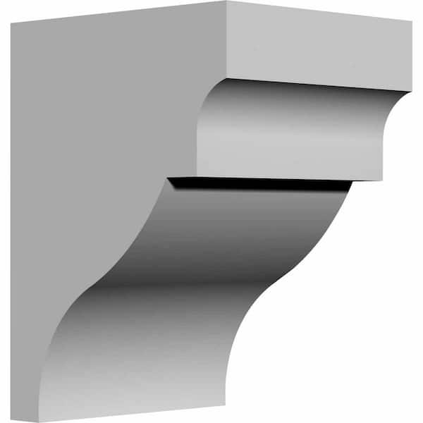 Ekena Millwork 6 in. x 6 in. x 8 in. Primed Polyurethane Wigan Bracket