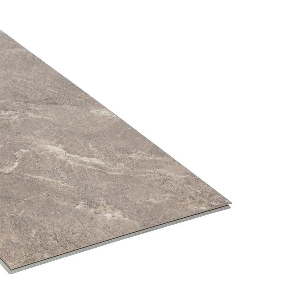 24" x 12" Dark Marble Vinyl Tile Flooring with Foam Backing