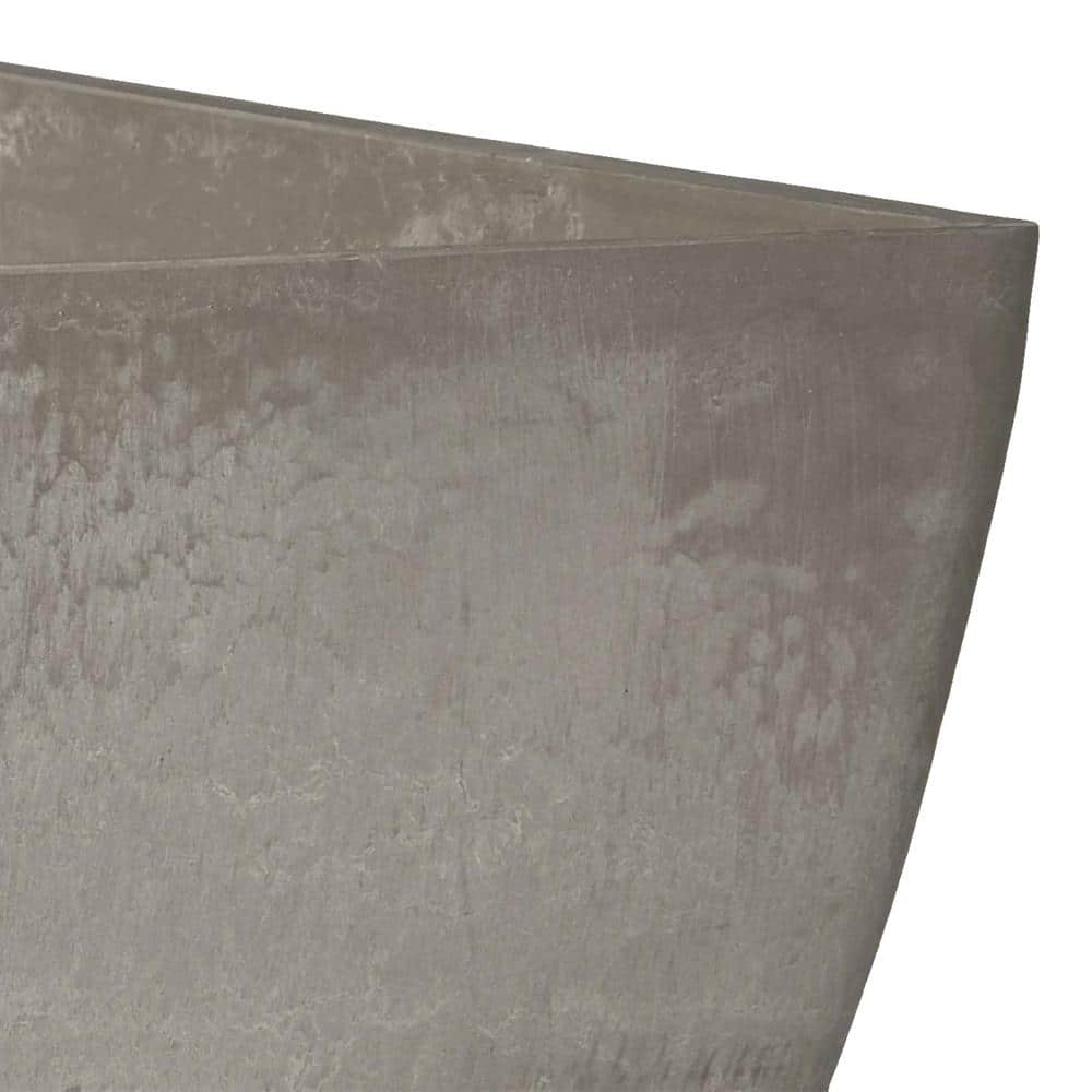 Eco-Friendly Modern Square Planter 16" Rust-Resistant for Patio & Porch