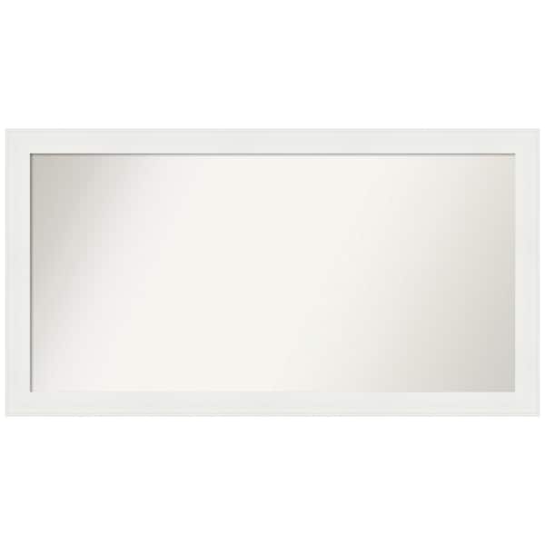 Amanti Art Vanity White Narrow 43.5 in. x 23.5 in. Custom Non-Beveled Recycled Polystyrene Framed Bathroom Vanity Wall Mirror