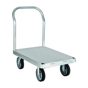 2,800 lb. Capacity 24 in. x 36 in. Smooth Deck Aluminum Platform Truck with One Handle and 8 in. Thermoplastic Rub