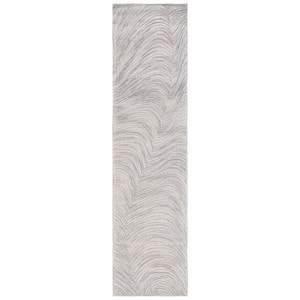 Trace Gray/Ivory 2 ft. x 9 ft. Abstract Runner Rug