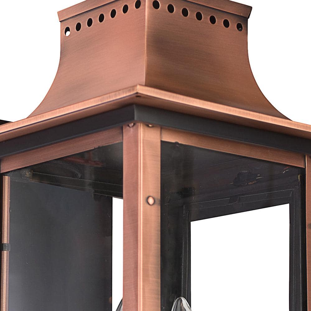 Aged Copper Dimmable Outdoor Wall Lantern