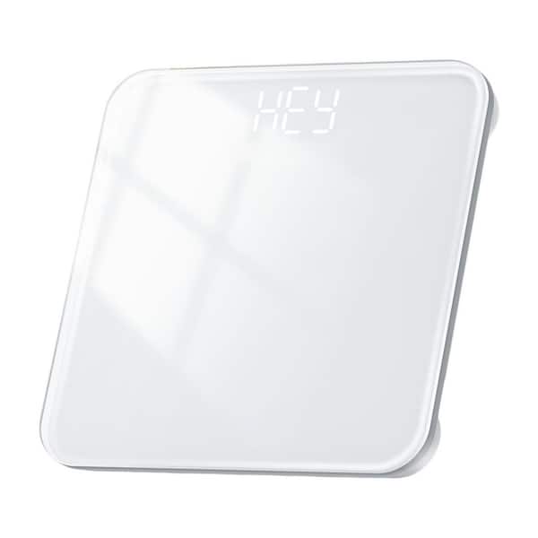 1-Piece 400 lb. Bathroom Scale for Body Weight, Highly Accurate Digital Weighing Machine for People in White