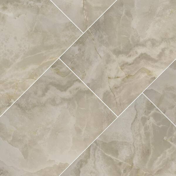 MSI Aura Almond 24 in. x 48 in. Polished Porcelain Floor and Wall